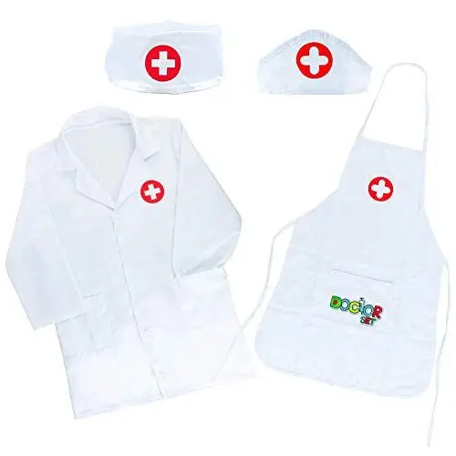 Produktbild: Arztkittel Kinder Arzt Kostüm Arztkoffer Kinder Spielzeug ab 3 Jahre Krankenschwester Kostüm Role Play Verkleidung Jungen Mädchen Geschenke 3 Jahre Doktorspiele Kinderspielzeug ab 3 4 5 Jahre