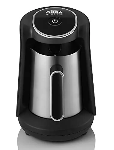 Produktbild: Arzum OKKA Minio Türkischer Kaffeeautomat, Mokka Machine, 1–4 Tassen, 300ml Edelstahlkanne, Überlaufschutz, Intelligentes Brühsystem, Waschbare Kanne, 480W, Chrom
