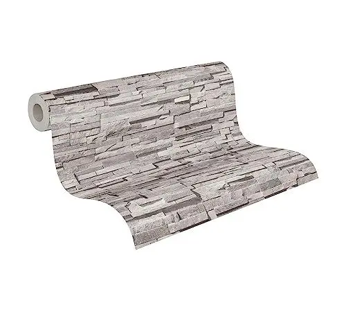 Produktbild: A.S. Création Livingwalls Travel Styles Vliestapete - Tapete mit Natursteinoptik in Grau und Beige - skandinavische Wandtapete für verschiedene Räume in 10,05 m x 0,53 m