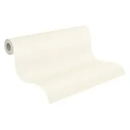 Produktbild: A.S. Création Pure Elegance Vliestapete mit Textilstruktur 0,53 x 10,05 m – Creme – Uni Tapete mit Struktur - Made in Germany - einfarbige creme Wandtapete für verschiedene Räume - 363782