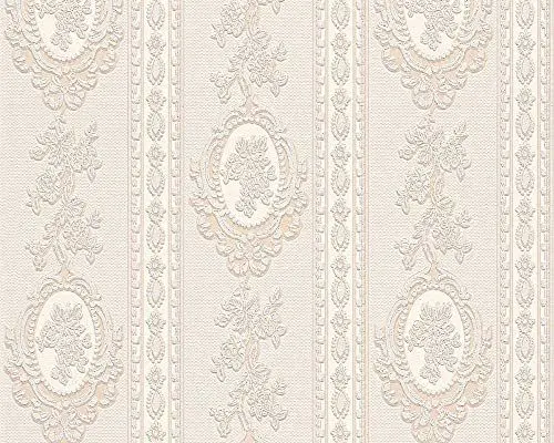 Produktbild: A.S. Création Strukturprofiltapete Belle Epoque Tapete klassisch 10,05 m x 0,53 m beige creme metallic Made in Germany 186133 1861-33