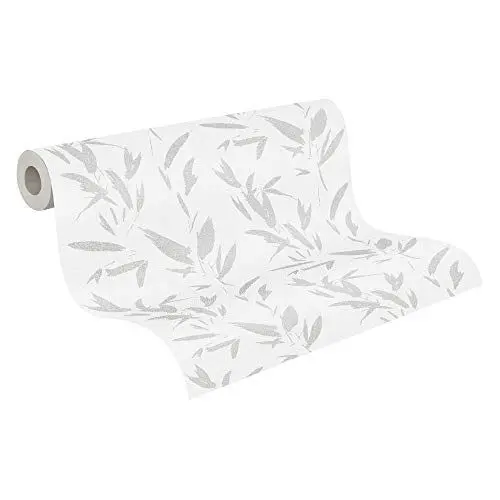 Produktbild: A.S. Création Vliestapete New Elegance Deutschland tapeziert Dschungeltapete Palmentapete 10,05 m x 0,53 m creme grau metallic 375494 37549-4