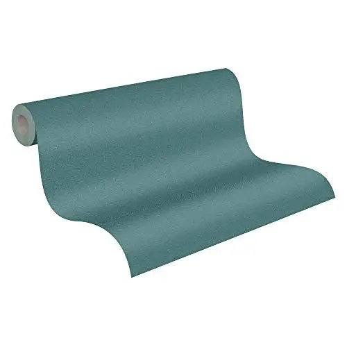 Produktbild: A.S. Création Vliestapete New Elegance Deutschland tapeziert Unitapete einfarbig 10,05 m x 0,53 m grün blau 375562 37556-2