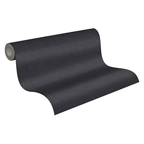 Produktbild: A.S. Création Vliestapete New Elegance Deutschland tapeziert Unitapete einfarbig 10,05 m x 0,53 m schwarz 375554 37555-4