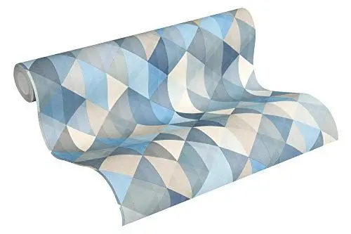 Produktbild: A.S. Création Vliestapete Scandinavian 2 Tapete geometrisch grafisch 10,05 m x 0,53 m blau braun grau Made in Germany 367863 36786-3