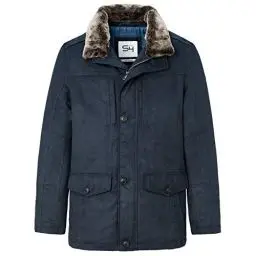 Produktbild: A&S Fashion S4 Jackets XXL Winterjacke dunkelblau Lederoptik, Größe:34