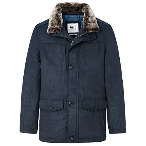 Produktbild: A&S Fashion S4 Jackets XXL Winterjacke dunkelblau Lederoptik, Größe:34