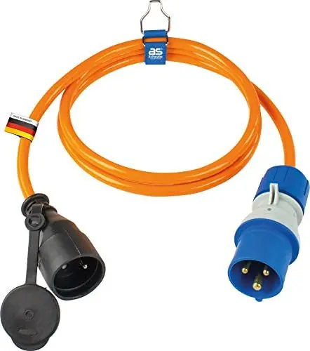 Produktbild: as - Schwabe CEE-Adapterleitung Franzöischer Standard 1,5 m - Camping Adapter Frankreich - Verlängerung Typ E - NF-Kupplung - CEE-Stecker mit Spannungsanzeige 230V, 16A, 3-polig, IP44, 862435