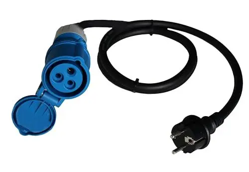 Produktbild: as - Schwabe Camping CEE-Adapterleitung - 1,5 m H07RN-F 3G2,5 - mit CEE-Kupplung mit Klappdeckel & Schutzkontaktstecker - 230V, 16A - für Camping und Outdoor-Einsatz - IP44 - Schwarz, 60486