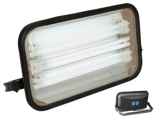 Produktbild: as - Schwabe SPECTRA Arbeitsleuchte 108 W 8700 Lumen - klappbar - 6400 K - Mobiler Scheinwerfer 2 x Schutzkontaktsteckdose - 5 m Kabel + Schutzkontaktstecker - extrem robust - IP44, 46808
