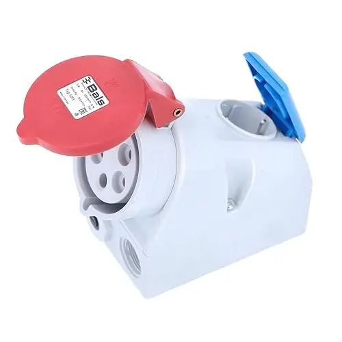 Produktbild: as - Schwabe Starkstrom Steckdose Aufputz - Kombisteckdose - 400V/32A/5-polig - Wanddose - Schraubanschlüsse - Schlagfest - IP44 - Made in Germany, 60438