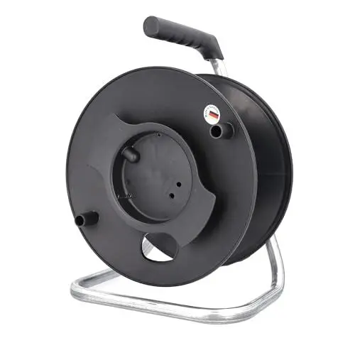 Produktbild: as - Schwabe Universal-Roller Leertrommel Ø230 mm mit Kabelhaspel, Feststellbremse, Fußgestell und ergonomischen Haltegriff, für diverse Kabellängen, 12110