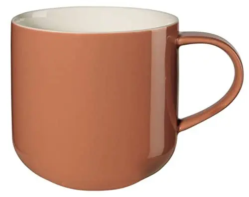 Produktbild: ASA Coppa Henkelbecher aus Porzellan in der Farbe Braun-Rot 0,4l, Maße: 9,2cm x 9,2cm x 9,5cm, 19100354