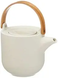 Produktbild: ASA coppa Teekanne mit Holzgriff sencha Porzellan 1l, Weiß, 19370193