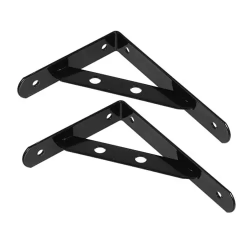 Produktbild: ASAKKURA 2st Wandtrennregale Deckenventilator-aufhängehalterung Dreieckige Wandhalterung Dreieckige Rackhalterung Schwimmende Regalhalterungen Schwere Regalhalterungen Black Eisen