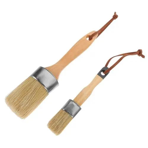 Produktbild: ASAKKURA 2stücke Teiliges Pinsel Mit Holzgriff Hochwertige Malpinsel Für Und Möbelanstrich Für Deck Und Holzbehandlung Langlebig Und Leicht Zu Reinigen