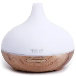 Produktbild: ASAKUKI 300ml Aroma Diffuser für Duftöle, Premium Ultraschall Luftbefeuchter Aromatherapie Öle Diffusor mit 7-farbigem LED-Licht, BPA-Free Schlafzimmer, Büro, Spa