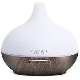 Produktbild: ASAKUKI Aroma Diffuser für Ätherisches Öle 300ml, Luftbefeuchter Duftöl Duftlampe Äromatherapie Öle Diffusor Cool Mist Raumbefeuchter mit 7 Farben LED für Schlafzimmer