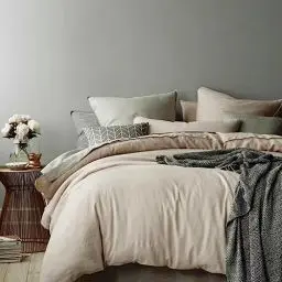 Produktbild: AShanlan Bettwäsche Set 140x200 cm Beige Uni Bettbezug mit Kissenbezug 70x90 cm 100% Weiche und Angenehme Mikrofaser 2 Teilig Beige Creme Bettwäsche mit Reißverschluss für Einzelbett