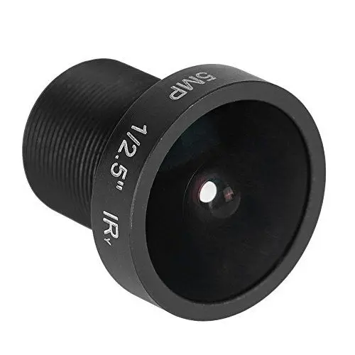 Produktbild: ASHATA 2,1-mm-Kameraobjektiv, 180-Grad-Weitwinkel-Ersatzobjektiv, HD-IR-CCTV-Objektiv für IP-Überwachungskamera, 5,0 Megapixel, M12 * 0,5-Objektiv