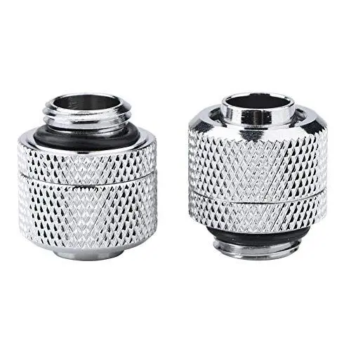 Produktbild: ASHATA 2PCS 2 '' G1 / 4 Anschraubtülle für PC Wasserkühlung,Eiszapfen Schnellverschlusskupplungsset mit verstecktem Silikonring,Two-Touch Verschraubung Eiszapfen Doppelnippel für CPU Wasserkühlung