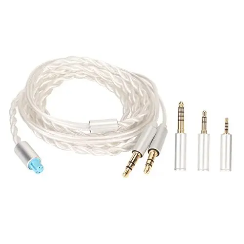 Produktbild: ASHATA 3,5-mm-Kopfhörer-Audiokabel, Dual-3,5-mm-Stecker auf 2,5-mm-3,5-mm-4,4-mm-Steckerkabel für MDR Z7 Z7M2 Z1R, für D7100 D7200 D600, für Beyerdynamic T1 T1II T5P T5PII Usw