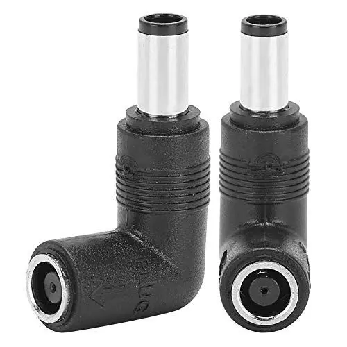 Produktbild: ASHATA 90 ° Winkel DC 7.4x5.0mm Weiblich zu Männlich Adapter,DC Netzteil Stecker Konverter DC Stromanschluss für für Laptop