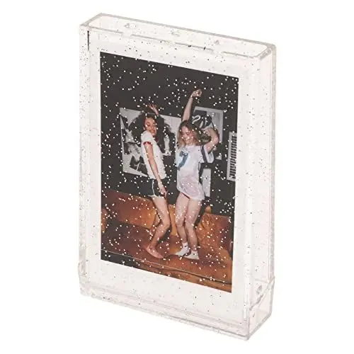 Produktbild: ASHATA Foto Aufbewahrungsbox für , 3 Zoll Bildhalter Hülle, Sofortbildkamera Foto PC, Tragbare Foto Halter Hülle mit Handseil für Bildkarten (Transparenter Glitzer)