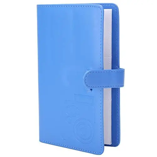 Produktbild: ASHATA Fotoalbum mit 96 Taschen für Fujifilm Instax 11 8 9 7s 25 70 90,3 Zoll Sofortbildkamera Fotoalbum, PVC PU Ticket Visitenkarten Aufbewahrungsbuch(Meerwasser dunkelblau)