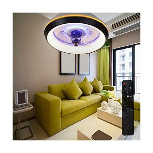 Produktbild: Geschlossener Deckenventilator für den Innenbereich mit Beleuchtung LED-Deckenventilator Käfig-Deckenventilator mit Schlafmodus für das Wohnzimmer