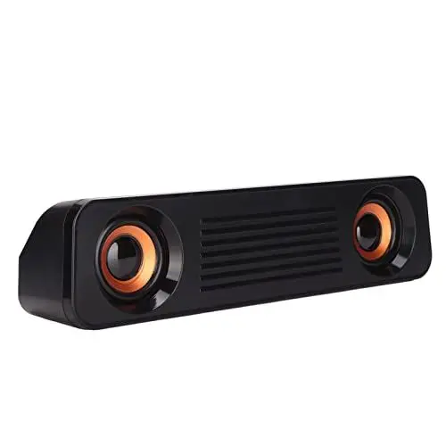 Produktbild: ASHATA Kabelgebundene Soundbar, TV Soundbar mit Subwoofer, USB HiFi 360 Grad Stereo Desktop Lautsprecher, Heimkino Surround Sound System Lautsprecher, für TV Gaming Projektor