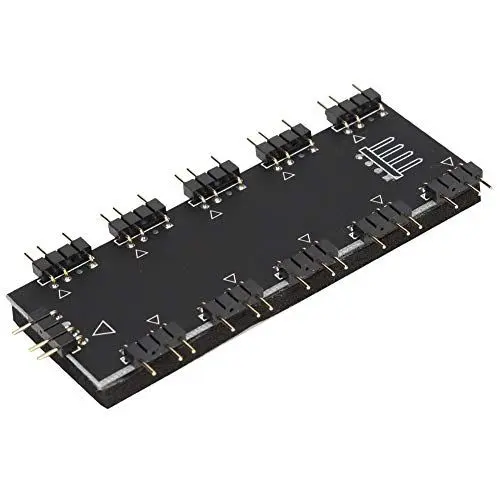 Produktbild: ASHATA RGB-Hub, Motherboard RGB-Hub, 10-Kanal-PCB Praktischer horizontaler Pin für PC-Desktop-Computer-Motherboard(5V 3-pin)