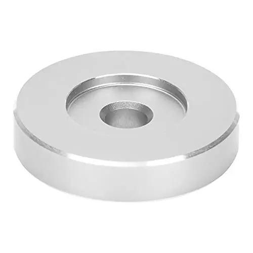 Produktbild: ASHATA Schallplatten-Plattenspieler-Adapter, Plattenteller-Adapter aus Massivem Aluminium mit 45 U/min, Plattenteller-Adapter mit Großen Löchern, Schwarzer -Klemmadapter für die