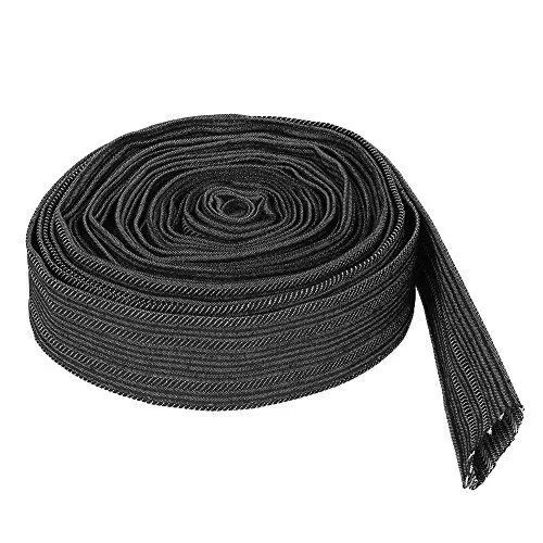 Produktbild: Schutzhülse,Nylon Kabelmuffen Kabelschutz Flexible Kabelhülse,7,5m flammenhemmender Kabelmantel für Schweißbrenner Hydraulikschläuche,schwarz