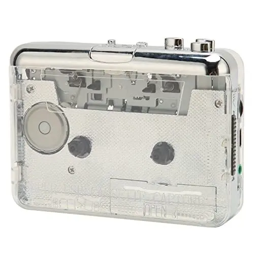 Produktbild: ASHATA Tragbarer Kassettenspieler, Walkman Kassettenspieler, Auto Reverse Kassettenspieler mit 3,5 mm Kopfhöreranschluss, Typ C Kassette zu MP3 Konverter