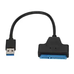 Produktbild: ASHATA USB3.0 auf SATA Adapterkabel, USB 3.0 auf SATA III Festplattenadapter Konverter für 2,5 Zoll SSG HDD 3,5 Zoll HDD, für Laptops, Tablets, Desktops, HDTV