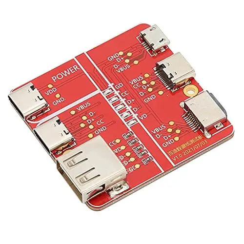 Produktbild: ASHATA USB-Kabeltester, 3-in-1-Datenleitungsprüfgerät, Genaue Typ-C-Mikro für Schnittstelle, Schnelle Erkennung, Einfach zu Bedienen
