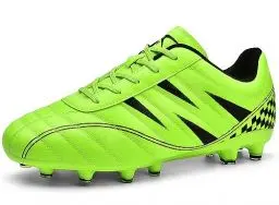 Produktbild: ASHION Fußballschuh Kinder Fussballschuhe Footballschuhe Outdoor Athletic Soccer Schuhe Z01,C Grün,38 EU