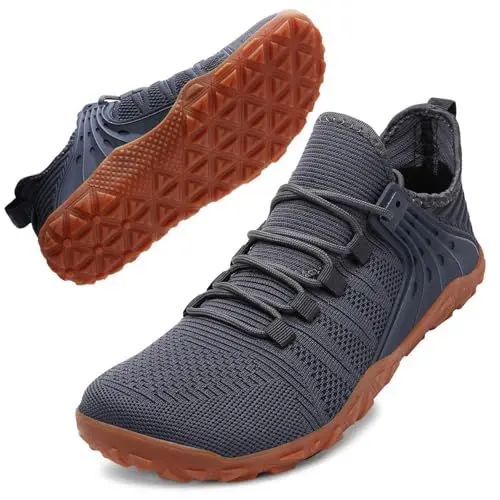 Produktbild: ASHION Herren Barfußschuhe Breite Barfussschuhe Traillaufschuhe Herren Outdoor Sport Walkingschuhe Sneaker, 06-Blau, 40 EU