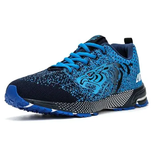 Produktbild: ASHION Turnschuhe Herren Sneaker Laufschuhe Sportschuhe Atmungsaktiv Sneaker Leichte Straßenlaufschuhe,A Blau,44 EU