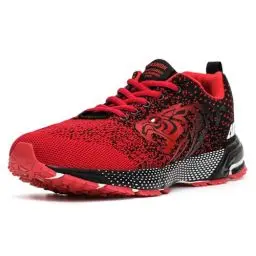 Produktbild: ASHION Turnschuhe Herren Sneaker Laufschuhe Sportschuhe Atmungsaktiv Sneaker Leichte Straßenlaufschuhe,A Rot,44 EU