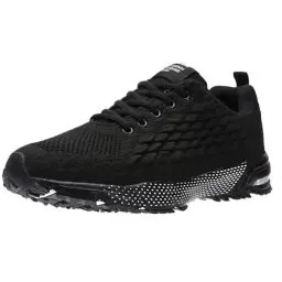 Produktbild: ASHION Turnschuhe Herren Sneaker Laufschuhe Sportschuhe Atmungsaktiv Sneaker Leichte Straßenlaufschuhe,C Schwarz,43 EU