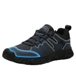 Produktbild: ASHION Wanderschuhe Damen Trekkingschuhe Herren rutschfeste Outdoor Schuhe Leichte Atmungsaktive Mesh Sneakers Wanderhalbschuhe C Blau 39 EU