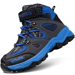 Produktbild: ASHION Winterschuhe Jungen Schneestiefel Kinder Mid Gefütterte Winterstiefel Wanderschuhe Trekking Baumwollschuhe,B Blau,31 EU