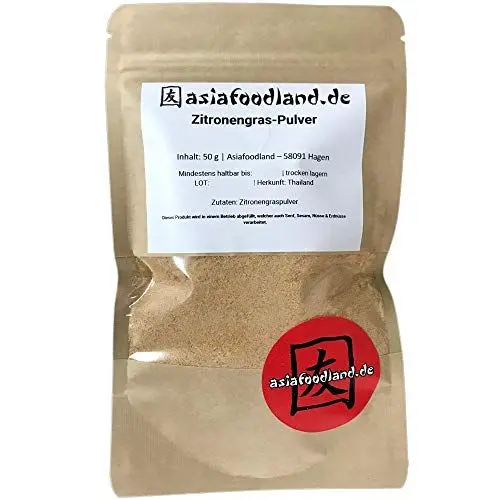 Produktbild: Asiafoodland - Zitronengras Pulver - Lemongrass Powder, 1er Pack (1 x 50g)