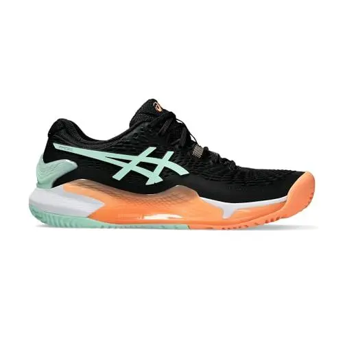 Produktbild: ASICS Damen Gel-Resolution 9 Padel Sneaker, Black Mint Tint, 37 EU