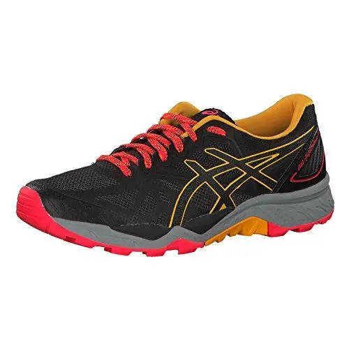 Produktbild: Asics Damen Gel-Fujitrabuco 6 Laufschuhe, Schwarz (Black/Amber 001)