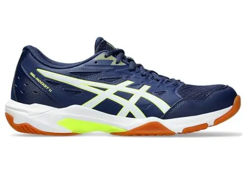 Produktbild: ASICS Herren Gel-Rocket 11 Sneaker, Blaue Weite/SICHERHEITSGELB, 44 EU