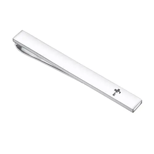 Produktbild: Asienice Individuelle silberne Krawattenklammer mit Kreuz für Herren, einzigartige klassische Kreuzklammer, Kreuz, nicht Edelmetall, kein Edelstein, cross, Nicht-Edelmetall, Kein Edelstein