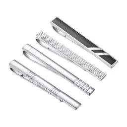 Produktbild: Asienice Silber krawattennadel personalisiert geschenk ehemann 4pcs krawatten set Business Stil